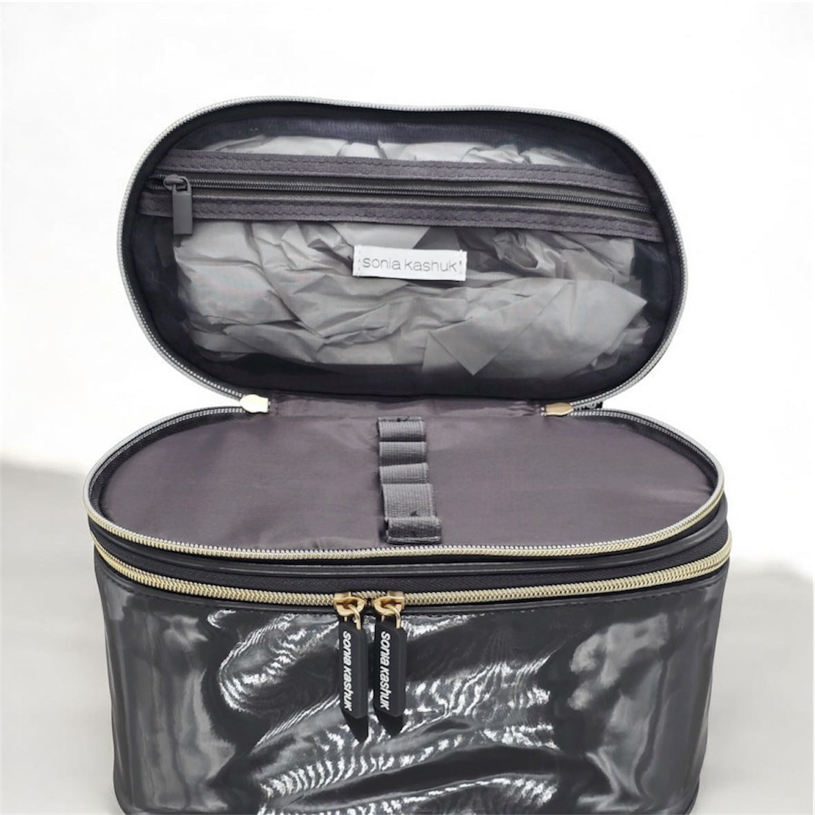 Sonia Kashuk double-zip travel train case makeup bag