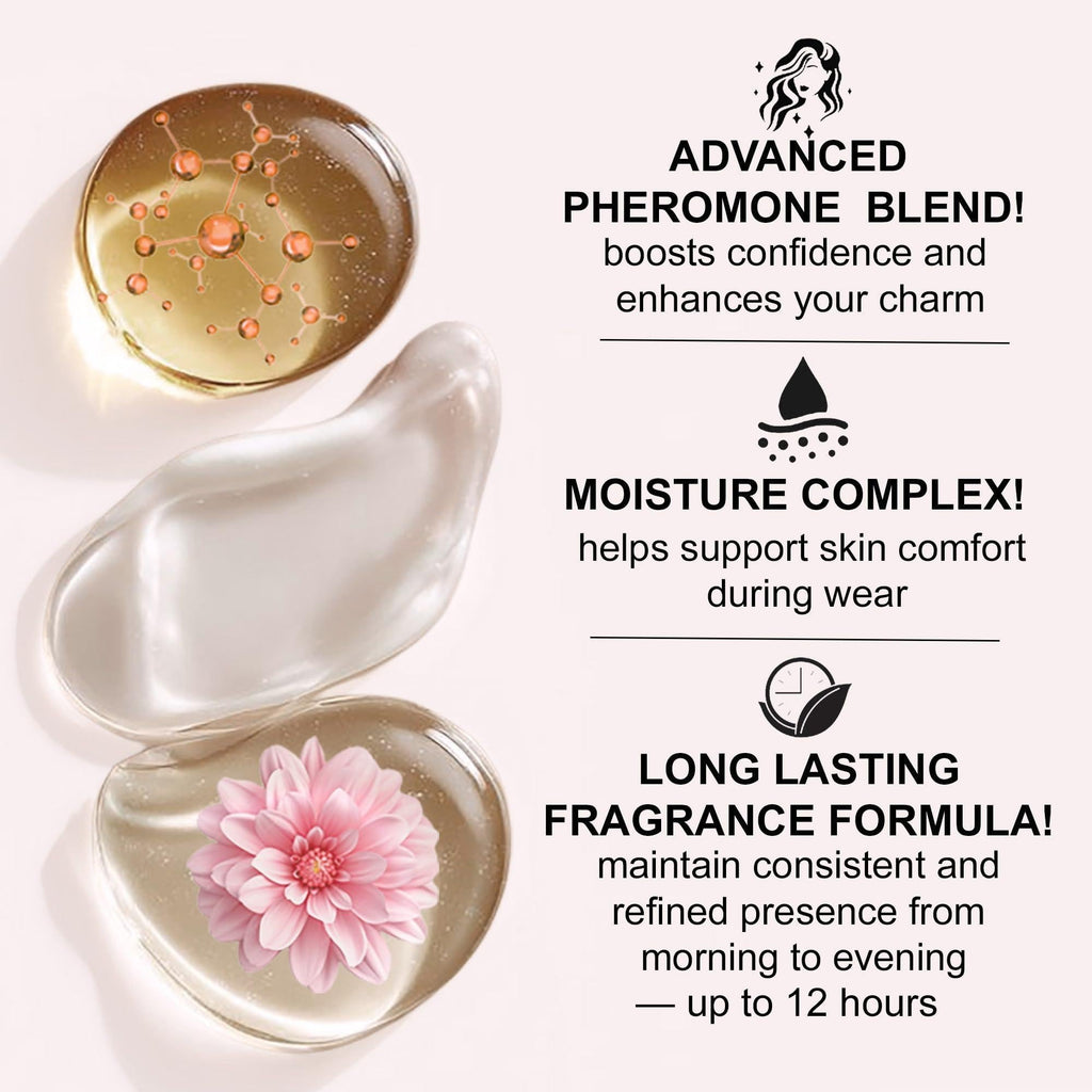 Perfumes with Pheromones for Women 5 ml Alcohol Free Extra Strength Concentration Pheromone Perfume Oil Long Lasting Sensual Scent Travel