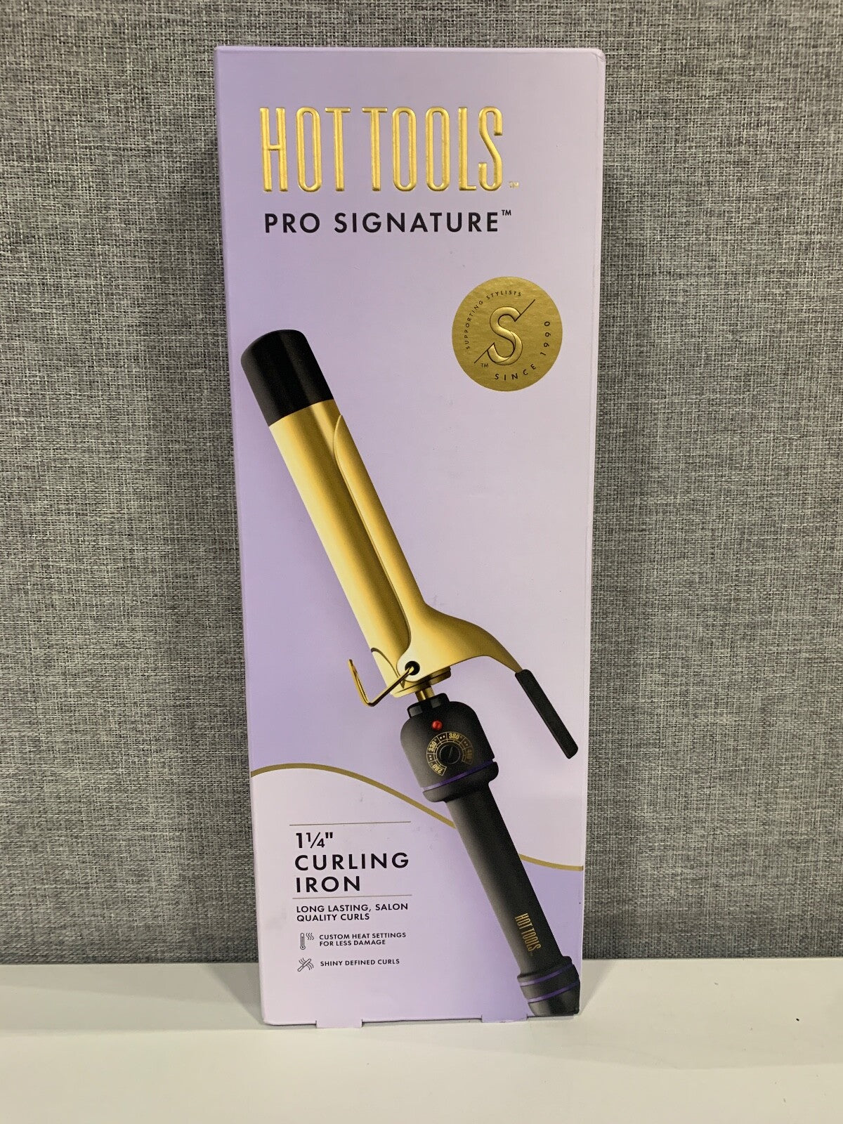 Hot Tools Pro Signature 1 1/4" Gold Curling Iron.