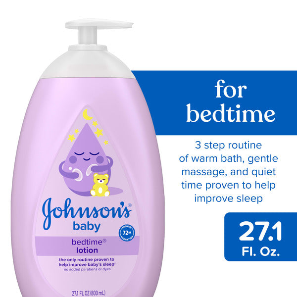 Johnson's Baby Bedtime Lotion, Moisturizing, Paraben-Free, 27.1 Fl. Oz
