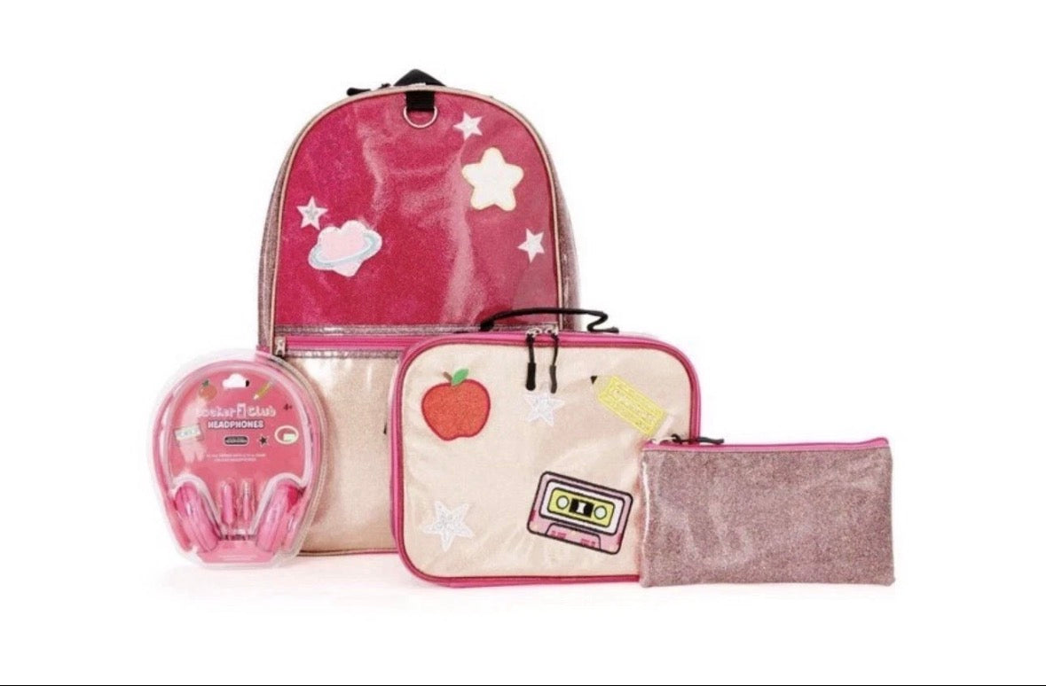 Locker Club brand 4-piece kids backpack set