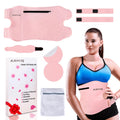 MMPANG Adjustable Organic Castor Oil Pack Wrap with Anti-Leak Design for Waist, Neck, Chest, 7 Pack (Oil Not Included)