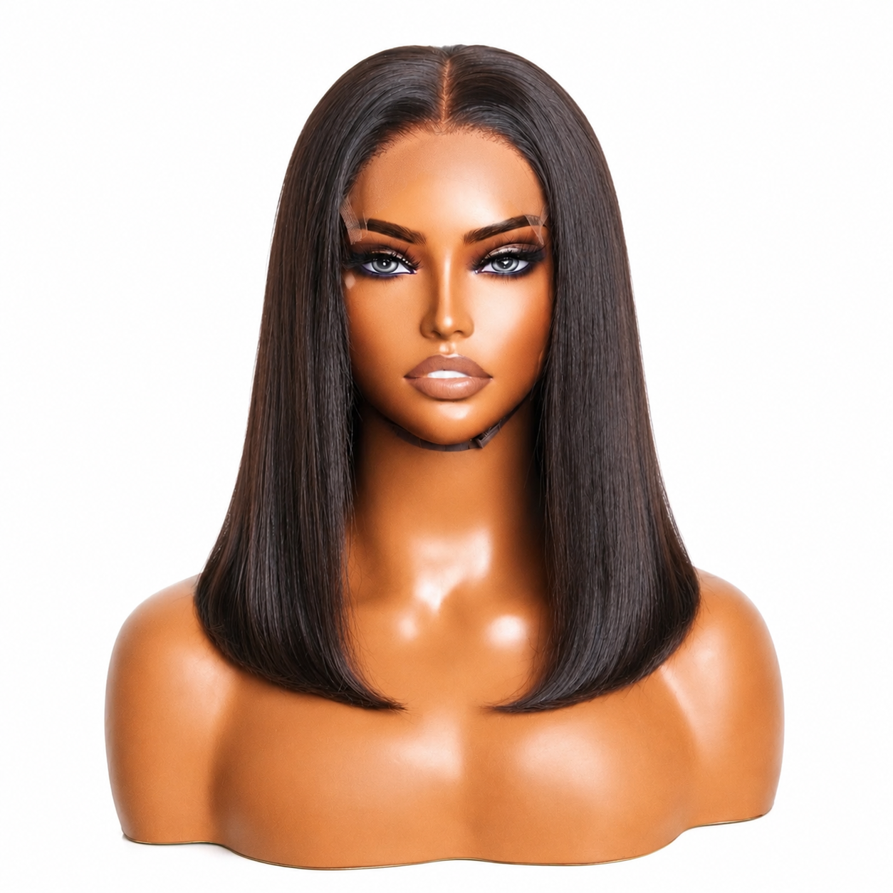 KB 150% Density 5x5 Glueless Lace Closure Bob Wig – Straight