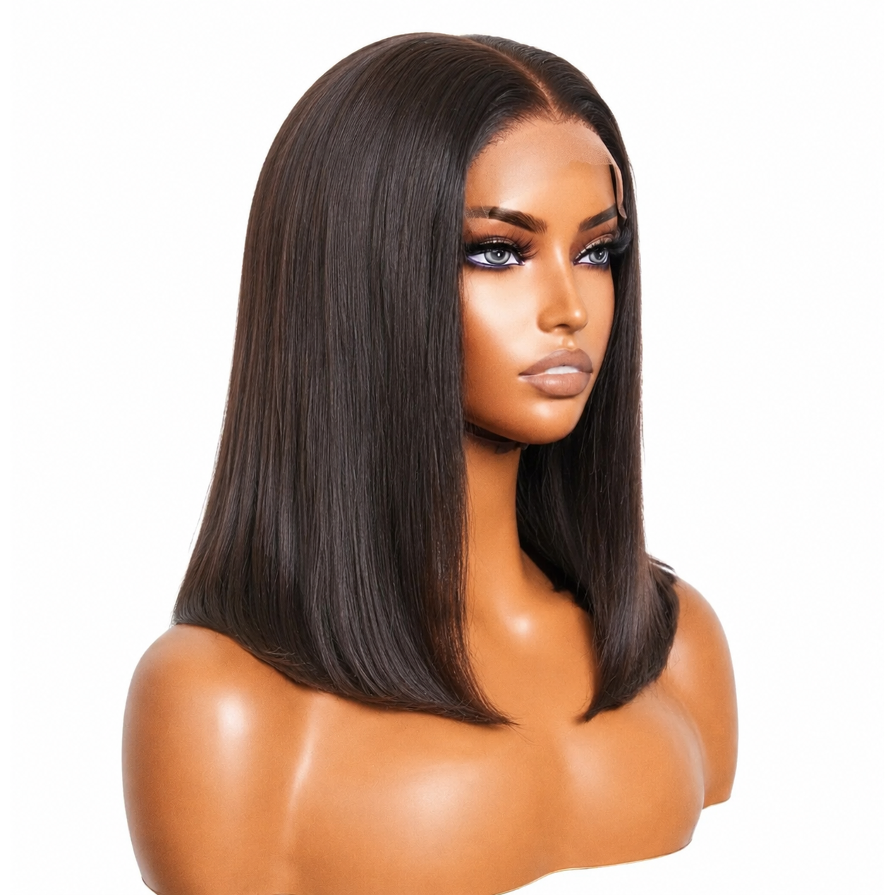 KB 150% Density 5x5 Glueless Lace Closure Bob Wig – Straight