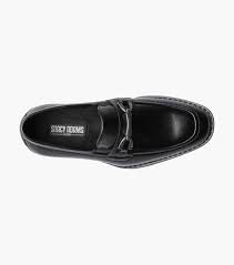 Stacy Adams Kids' Kaylor Moc Toe Bit Slip-On Loafer in black
