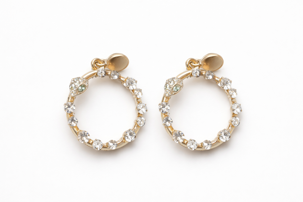 Oval Diamond/Gem Hoops