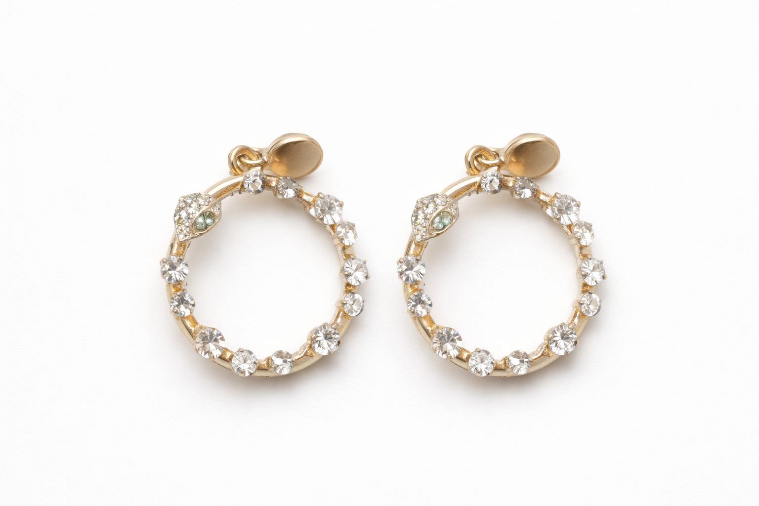 Oval Diamond/Gem Hoops