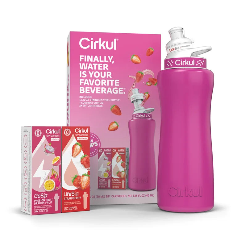 Cirkul 32oz Pink Stainless Steel Starter Kit
