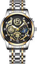 POEDAGAR Luxury Man Watch Waterproof Luminous Chronograph Date Stainless Steel Quartz Male Watches Reloj