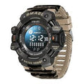 SMAEL model 8050 is a rugged tactical digital watch featuring a camouflage design, a large dial, and multiple functional modes