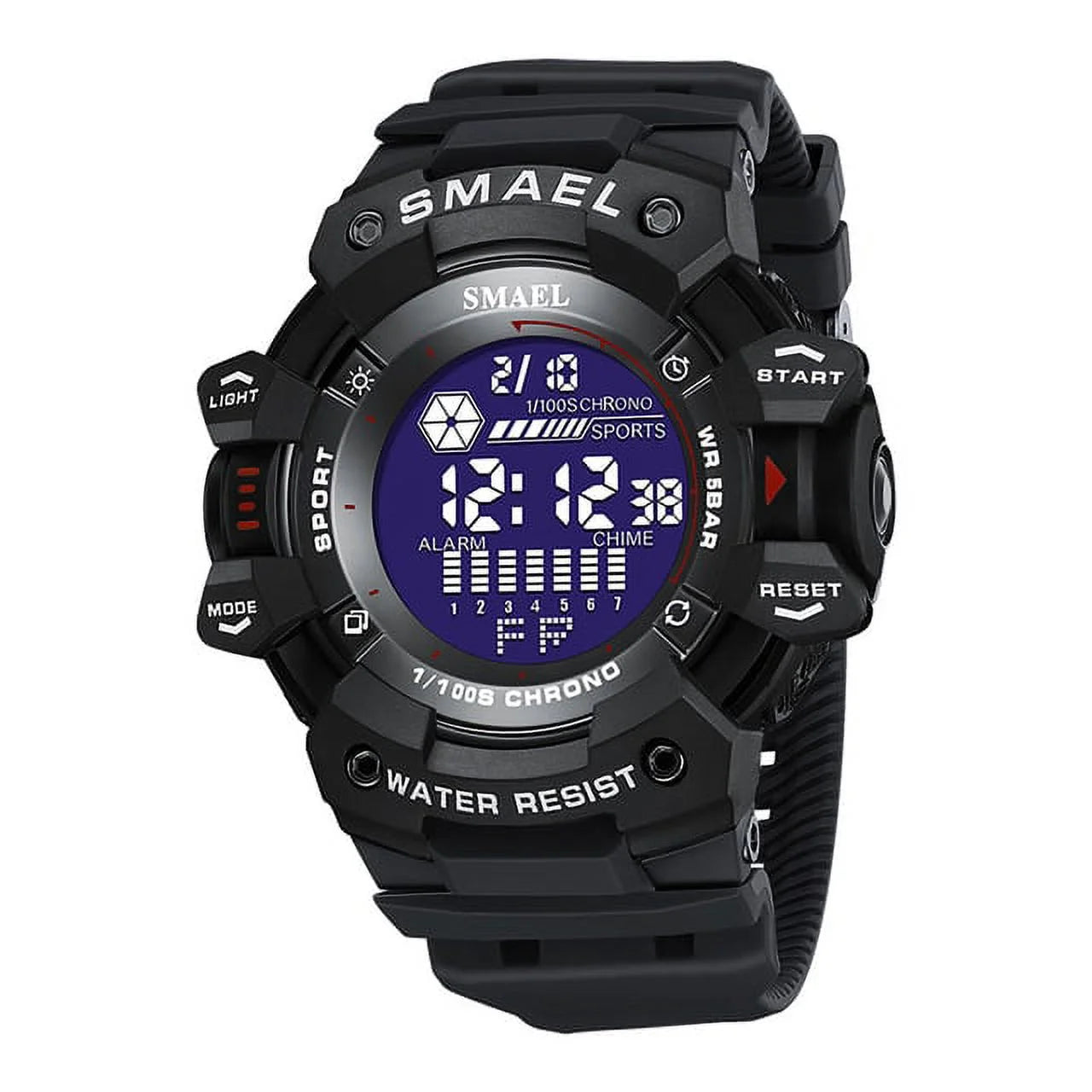 SMAEL 8050 Men's Large Dial Digital Watch, featuring a sport style, luminous display, and 50M water resistance
