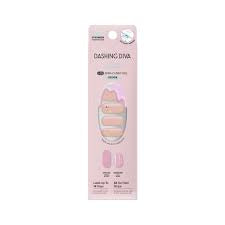 Dashing Diva Glaze semi-cured gel nail art strips in a pink-toned design