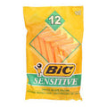 BIC Sensitive single-blade disposable razors for men in a 12-count pack