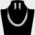 Crystal Rhinestone Pave Necklace