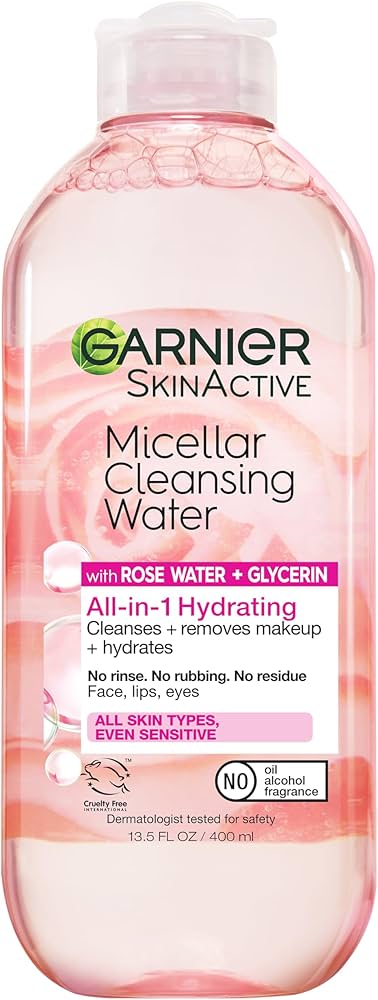 Garnier Micellar Cleansing Water Rose, 13.5 Fl Oz