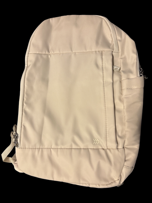 Premier Fusion by Jalinity LLC minimalist beige lightweight travel backpack with front pocket and water-resistant fabric